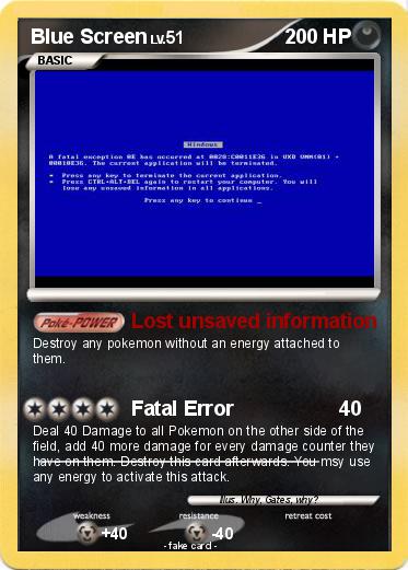 Pokemon Blue Screen