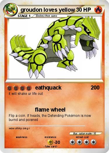 Pokemon groudon loves yellow