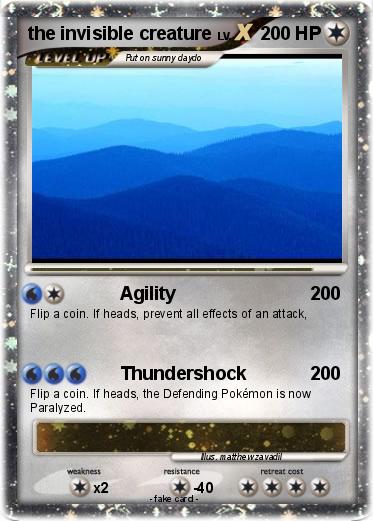 Pokemon the invisible creature