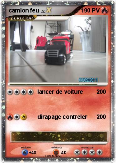 Pokemon camion feu