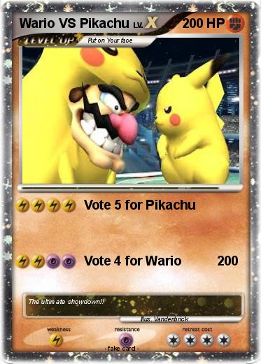 Pokemon Wario VS Pikachu