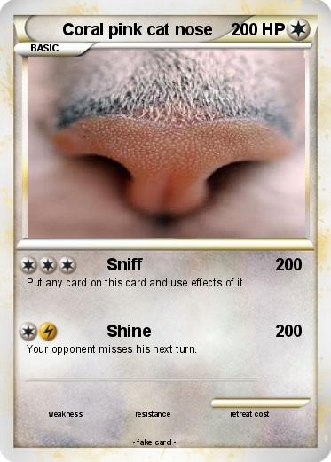 Pokemon Coral pink cat nose