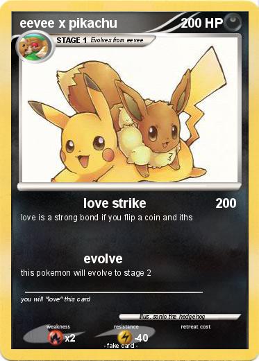 Pokemon eevee x pikachu