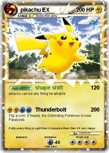 Pokemon pikachu EX