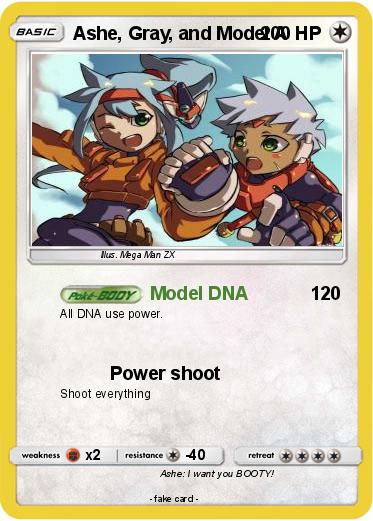 Pokemon Ashe, Gray, and Model A