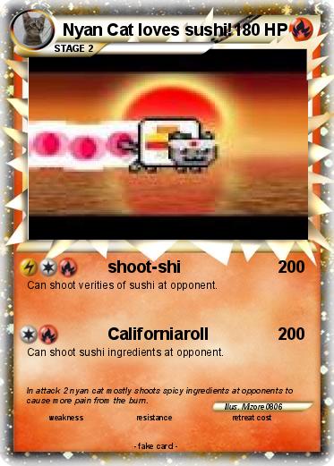 Pokemon Nyan Cat loves sushi!