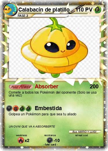 Pokemon Calabacín de platillo