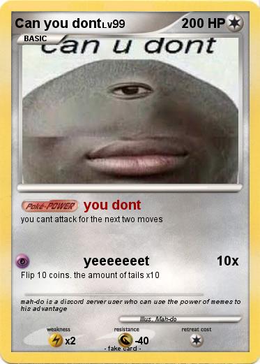 Pokemon Can you dont