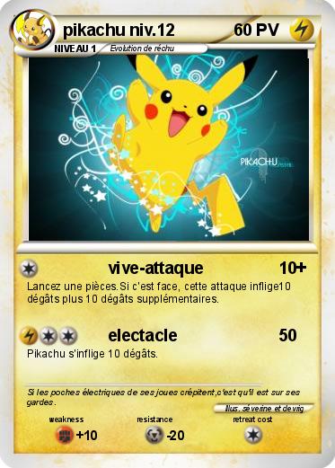 Pokemon pikachu niv.12