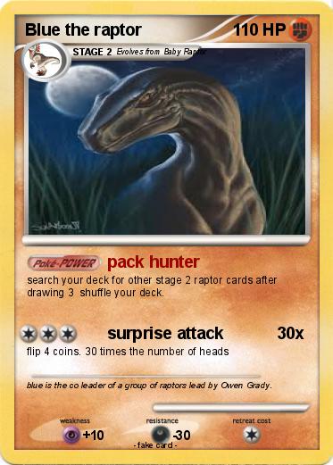 Pokemon Blue the raptor
