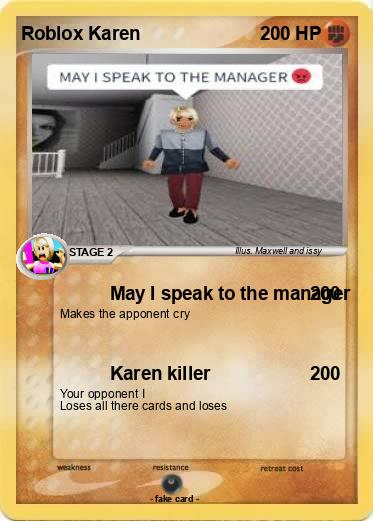 Pokemon Roblox Karen
