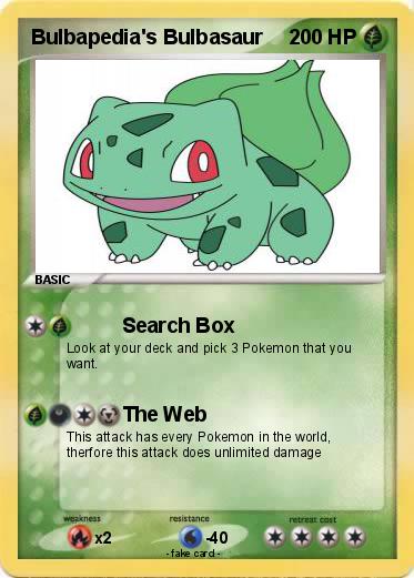 Pokemon Bulbapedia's Bulbasaur