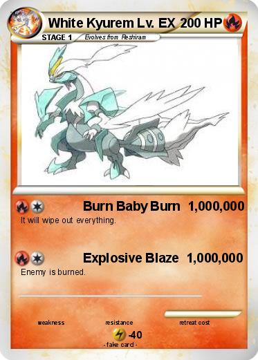 Pokemon White Kyurem Lv. EX