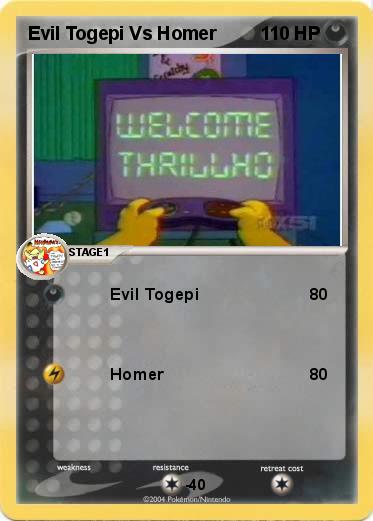Pokemon Evil Togepi Vs Homer