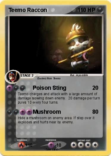 Pokemon Teemo Raccon