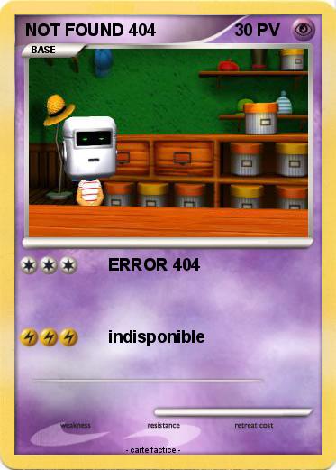 Pokemon NOT FOUND 404