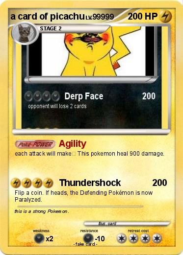 Pokemon a card of picachu