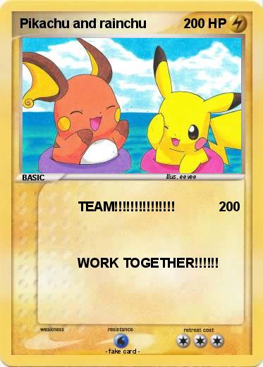 Pokemon Pikachu and rainchu