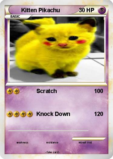 Pokemon Kitten Pikachu