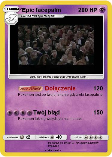 Pokemon Epic facepalm