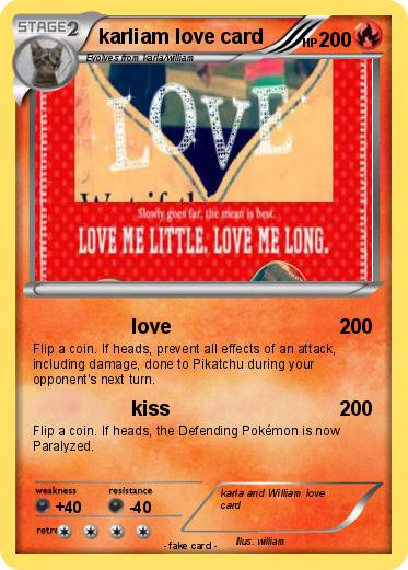 Pokemon karliam love card