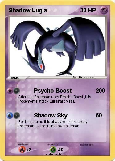 Pokemon Shadow Lugia