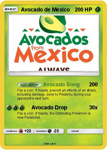 Pokemon Avocado de Mexico