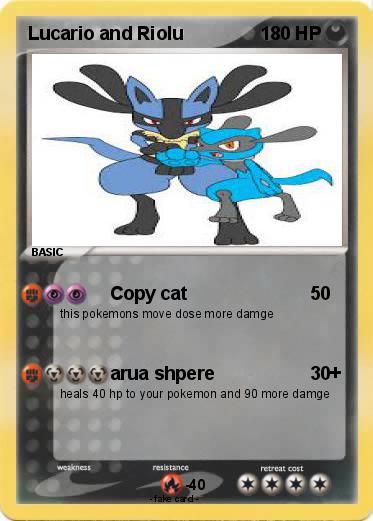 Pokemon Lucario and Riolu