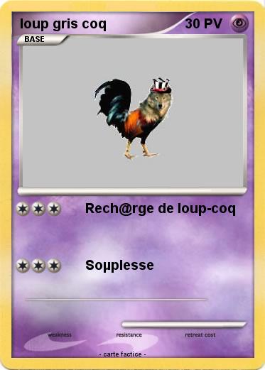 Pokemon loup gris coq