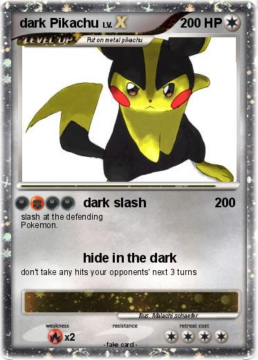 Pokemon dark Pikachu