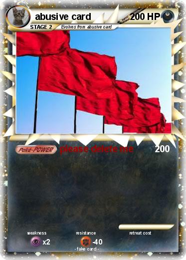 Pokemon abusive card