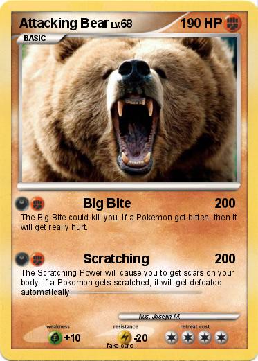 Pokemon Attacking Bear