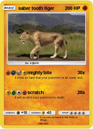 Pokemon saber tooth tiger