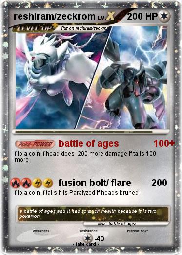 Pokemon reshiram/zeckrom