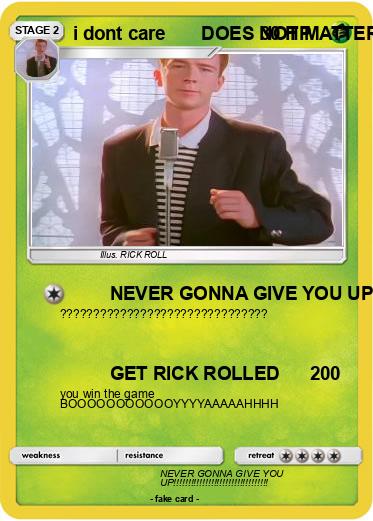 Pokemon i dont care       DOES NOT MATTER