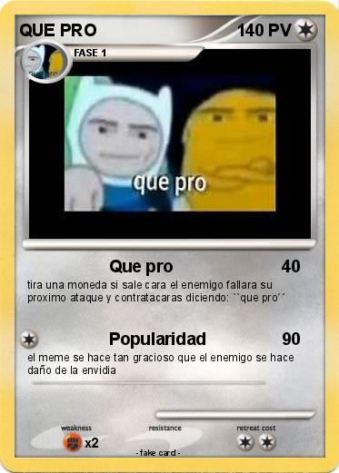 Pokemon QUE PRO