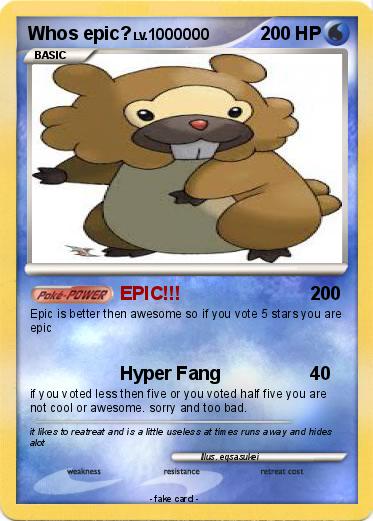 Pokemon Whos epic?