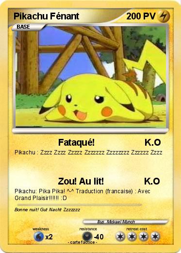 Pokemon Pikachu Fénant