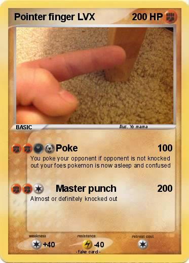 Pokemon Pointer finger LVX