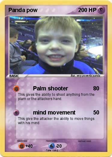Pokémon Panda pow 1 1 - Palm shooter - My Pokemon Card
