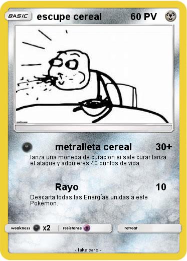 Pokemon escupe cereal