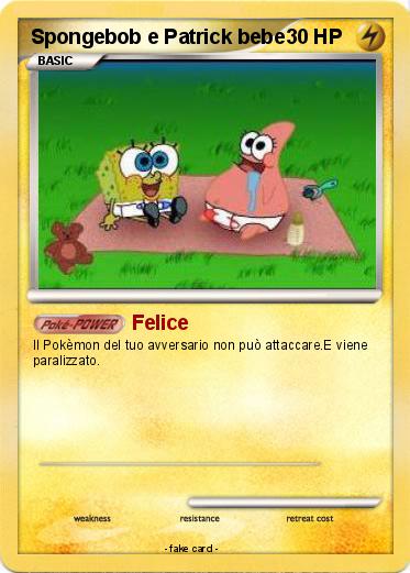Pokemon Spongebob e Patrick bebe