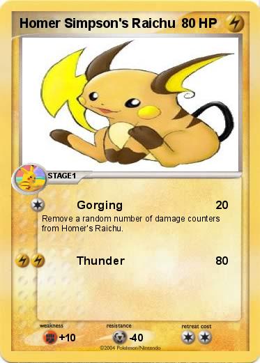 Pokemon Homer Simpson's Raichu
