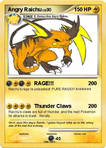 Pokemon Angry Raichu