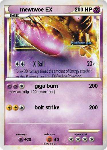 Pokemon mewtwoe EX