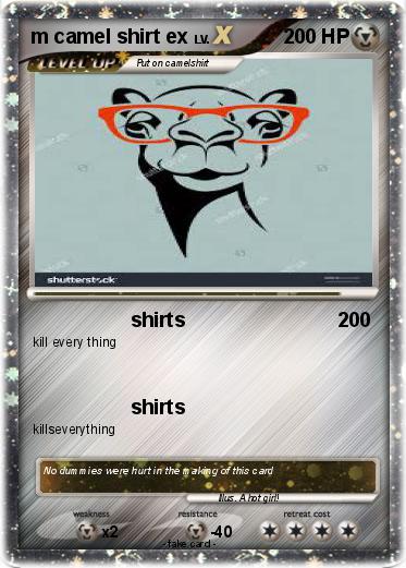 Pokemon m camel shirt ex