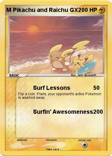 Pokemon M Pikachu and Raichu GX