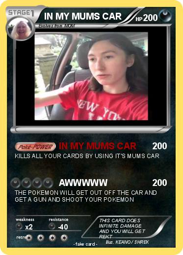 Pokemon IN MY MUMS CAR