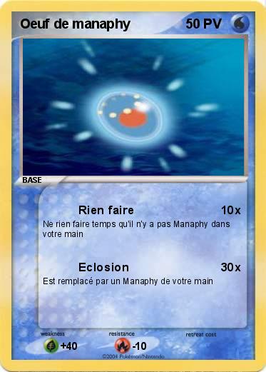 Pokemon Oeuf de manaphy