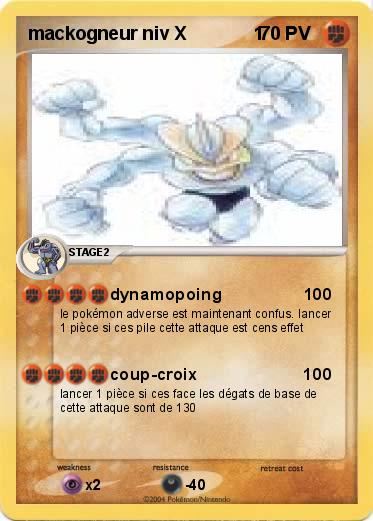 Pokemon mackogneur niv X             1